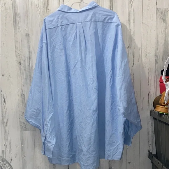 Edward’s Men's Blue Uniform/Casual Button Down Shirt - Picture 3 of 4